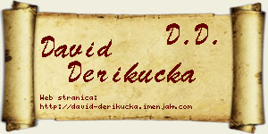 David Derikučka vizit kartica